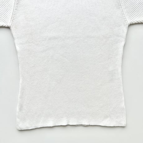 made in Italy / white knit shirt