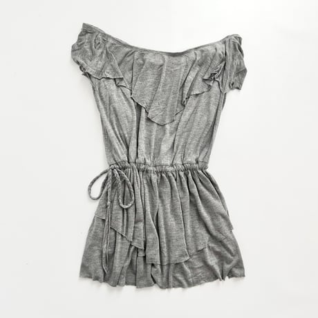 BEBE gray sequins halter neck dress