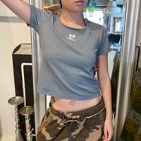 courreges navy logo T-shirts
