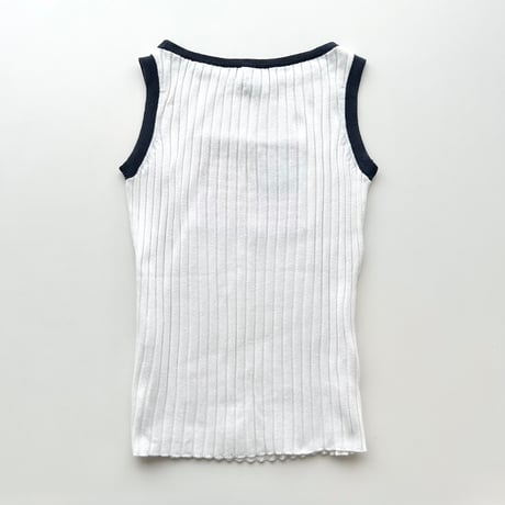 Ralph Lauren white logo knit tank top