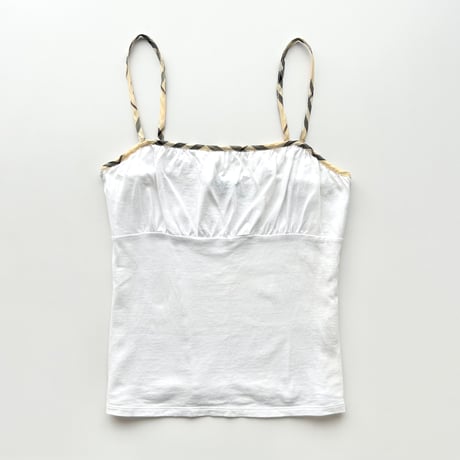 Burberry plaid piping camisole