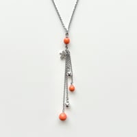 courreges logo chain necklace
