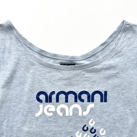 ARMANI pale blue logo T-shirts
