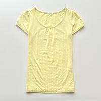 yellow dot puff sleeve T-shirts