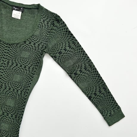 agnes b. green designed knit dress