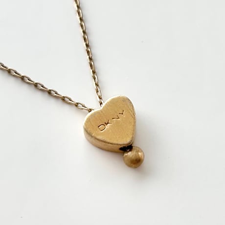 DKNY logo heart chain necklace