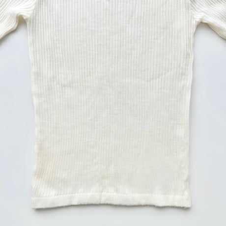 courreges white logo rib knit