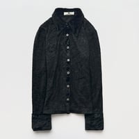 black jacquard velour shirt
