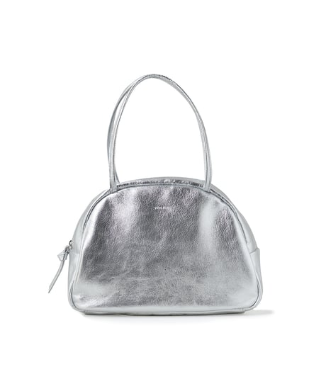 FOLNA RD ホイルレザーボストンバッグ M-SIZE / No.083339 / SILVER