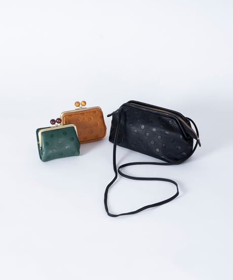 Folna ドット型押しレザー お財布ショルダーバッグ / No.2993921 / 3色展開