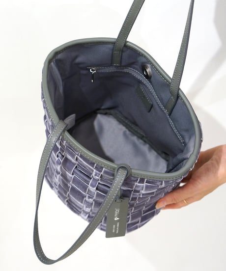Folna ベルベットリボンメッシュ トートバッグ / No.K906035 / 3色展開