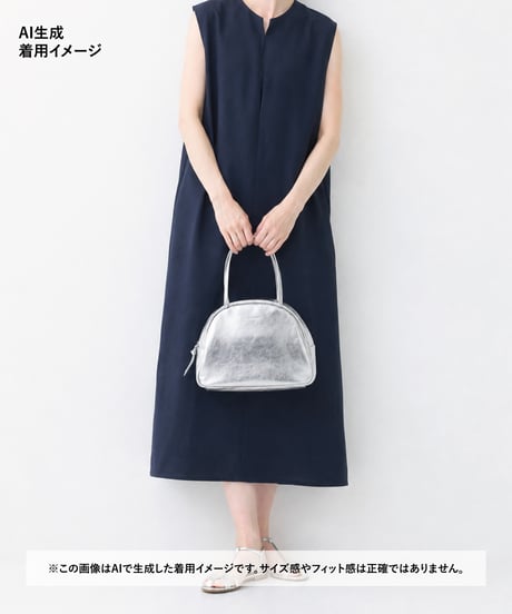 FOLNA RD ホイルレザーボストンバッグ M-SIZE / No.083339 / SILVER