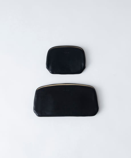 FOLNA RD ソフトレザー ショート天溝がま口 / No.2993877-A / BLACK