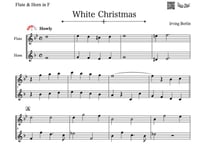 ♫楽譜「White Christmas」フルート＆ホルン二重奏［MM3］