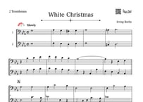 ♫楽譜「White Christmas」トロンボーン二重奏［MM3.8］