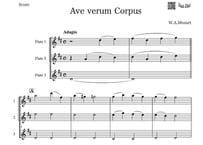 【三重奏】「Ave verum corpus／アヴェ・ヴェルム・コルプス」フルート三重奏