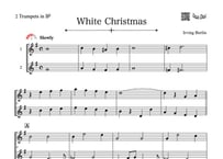 ♫楽譜「White Christmas」トランペット二重奏［MM3］