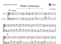 ♫楽譜「White Christmas」トランペット＆トロンボーン二重奏［MM3］