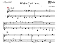 ♫楽譜「White Christmas」クラリネット二重奏［MM3］