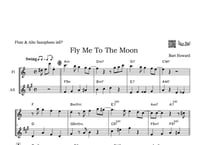 ♫楽譜「Fly Me To The Moon」フルート＆アルトサックス二重奏［Jazzシリーズ］