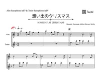 ♫楽譜「想い出のクリスマス／Someday at Christmas」アルトサックス＆テナーサックス二重奏［MM3.3］