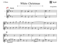 ♫楽譜「White Christmas」オーボエ二重奏［MM3］