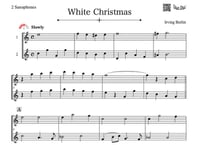 ♫楽譜「White Christmas」アルトサックス二重奏［MM3］