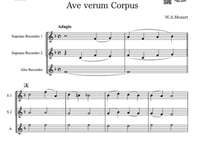 【三重奏】「Ave verum corpus／アヴェ・ヴェルム・コルプス」リコーダー三重奏（SSA）
