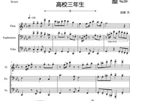 【三重奏】「高校三年生」フルート＆ユーフォニアム＆チューバ三重奏