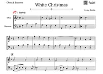 ♫楽譜「White Christmas」オーボエ＆ファゴット二重奏［MM3］
