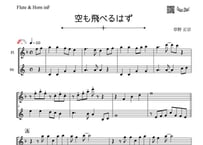 ♫楽譜「空も飛べるはず」フルート＆ホルン二重奏