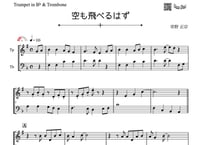 ♫楽譜「空も飛べるはず」トランペット＆トロンボーン二重奏［MM2.5］