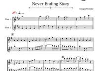 ♫楽譜「ネバー・エンディング・ストーリー」フルート二重奏［MM3］