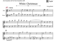 ♫楽譜「White Christmas」アルトサックス＆テナーサックス二重奏［MM3］