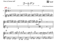♫楽譜「ゴールデン」フルート＆クラリネット二重奏［MM4］