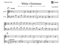 ♫楽譜「White Christmas」ヴァイオリン＆チェロ二重奏［MM3］