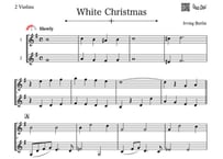 ♫楽譜「White Christmas」ヴァイオリン二重奏［MM3］