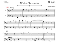 ♫楽譜「White Christmas」チェロ二重奏［MM3］