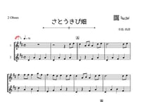 ♫楽譜「さとうきび畑」オーボエ二重奏［MM3］