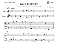 ♫楽譜「White Christmas」フルート＆クラリネット二重奏［MM3］