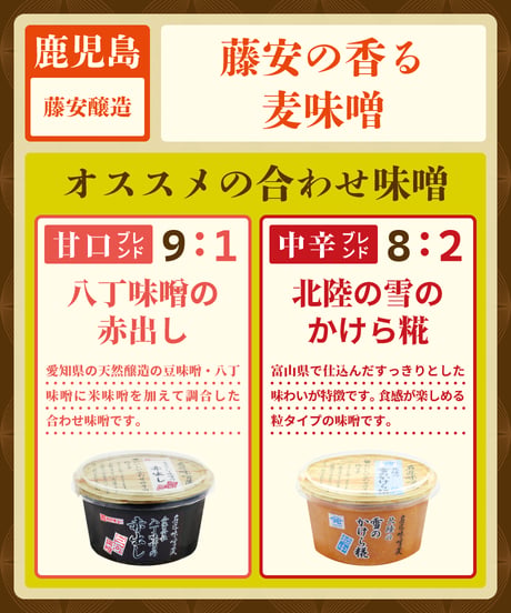 藤安醸造　名匠味噌蔵　藤安の香る麦味噌　300g