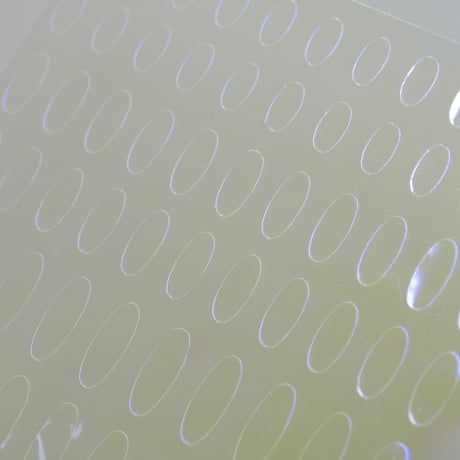 CUT AURORA OVAL/RECTANGLE/STRIPE BLUE×YELLOW