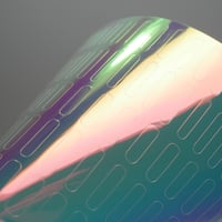 CUT AURORA OVAL/RECTANGLE/STRIPE ORANGE×BLUE
