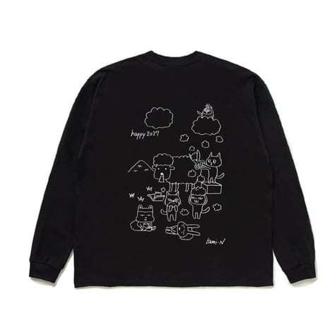 ロングスリーブTシャツ！【限定販売！】　みんなで2027年を！開運ステッカー 付き