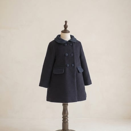 《Navy》Classic Wool Blend Long Coat