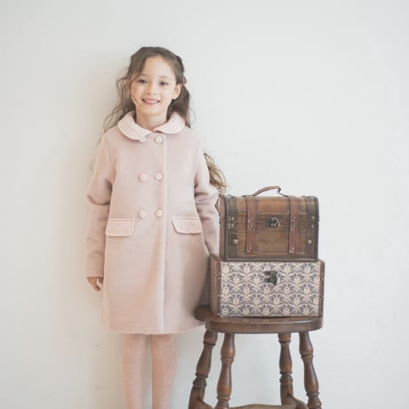 《Dusty Pink》Classic Wool Blend Long Coat