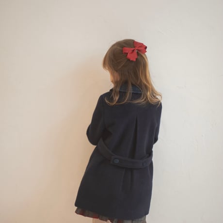 《Navy》Classic Wool Blend Long Coat