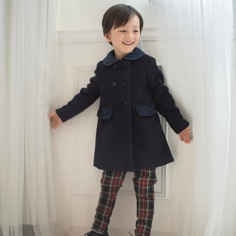 《Navy》Classic Wool Blend Long Coat