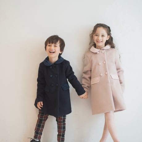 《Dusty Pink》Classic Wool Blend Long Coat