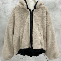 【ayane】ボアフーディショートブルゾン